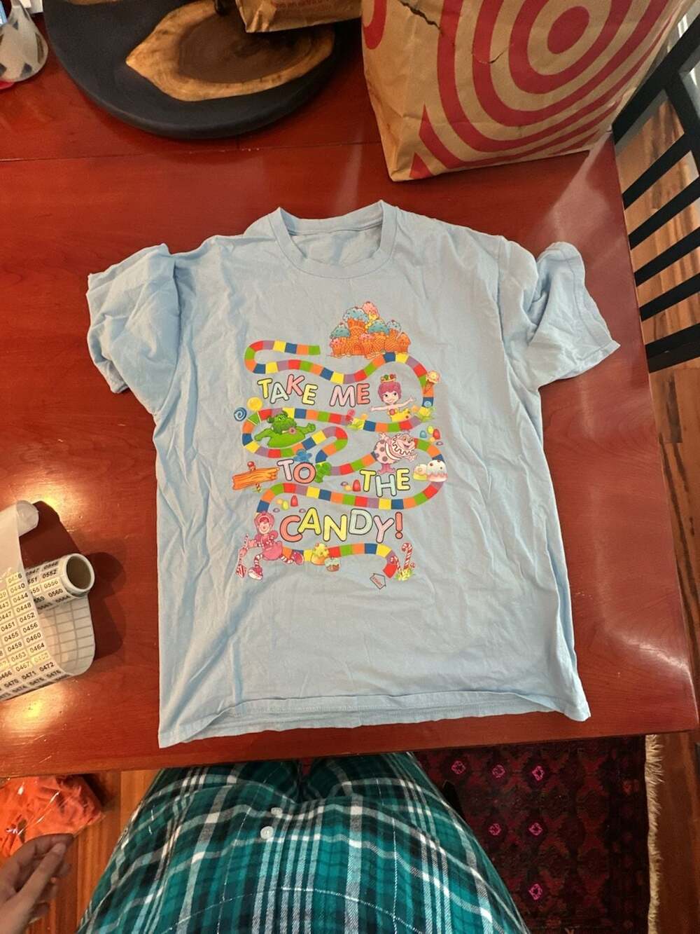 Candy Land Take Me to the Candy Light Blue Graphic T-Shirt